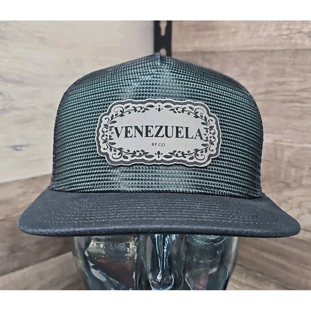 VENEZUELA Trucker Snapback Hat Cap Black/Dark Green (Patch)